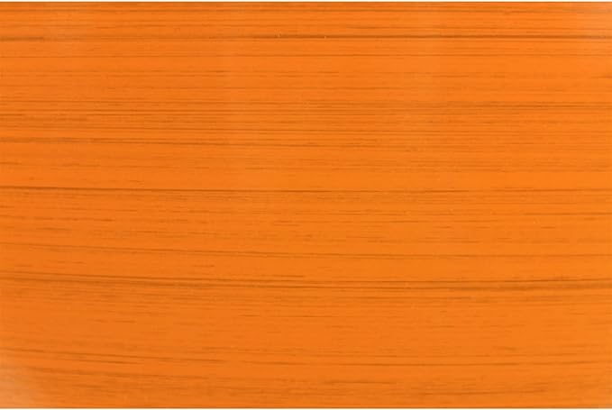 Garden Elements Indoor/Outdoor Glazed Brushed Happy Plastic Planter, Large, Bright Orange, 15"