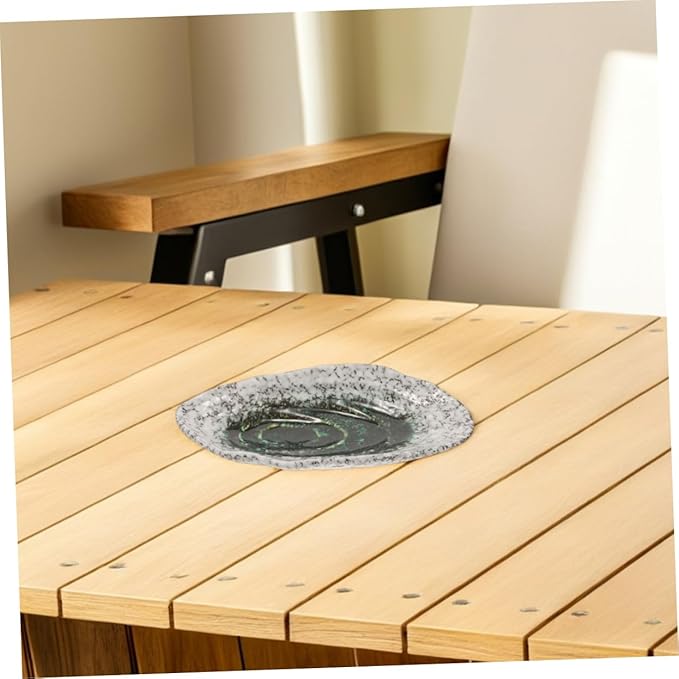 TOYANDONA Outdoor Butterfly Bee Waterer Ceramic Kiln-Transformed Irregular Plate Garden Decor Easy Install Butterfly Feeding Bowl Bee Water Dispenser