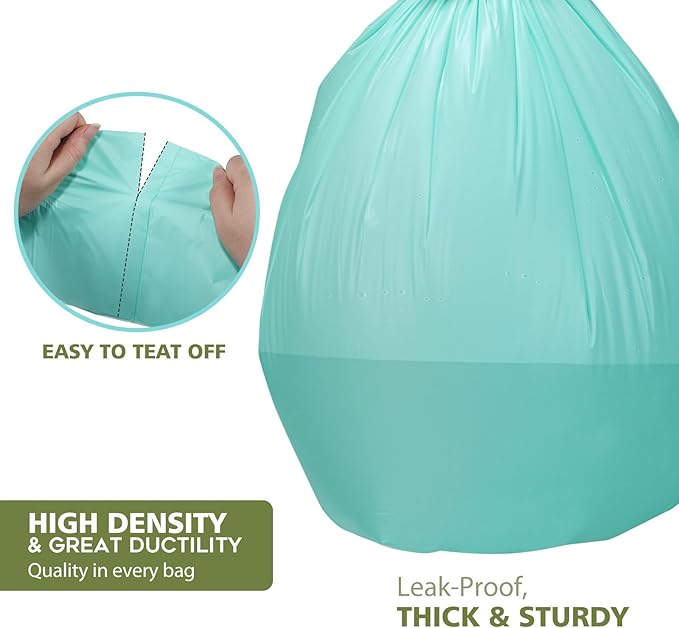 AYOTEE Compostable Trash Bags 13 Gallon Tall Kitchen, 45 Count Biodegradable Trash Bags 13 Gallon Garbage Bag, Large Compost Bag for Kitchen Bathroom Home Office