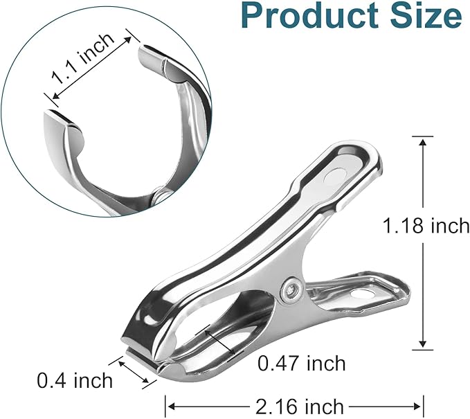 40 PCS Garden Clips, Heavy Duty Stainless Steel Greenhouse Clamps, Greenhouse Clips for Netting, Have a Strong Grip to Hold Down The Shade Cloth or Plant Cover on Garden Hoops or Greenhouse Hoops