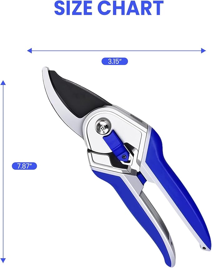 Garvee Professional Pruning Shears & Garden Shears Set | Stainless Steel Blades with Ergonomic Comfort Grip | Essential Gardening Tools for Women & Plant Care Enthusiasts