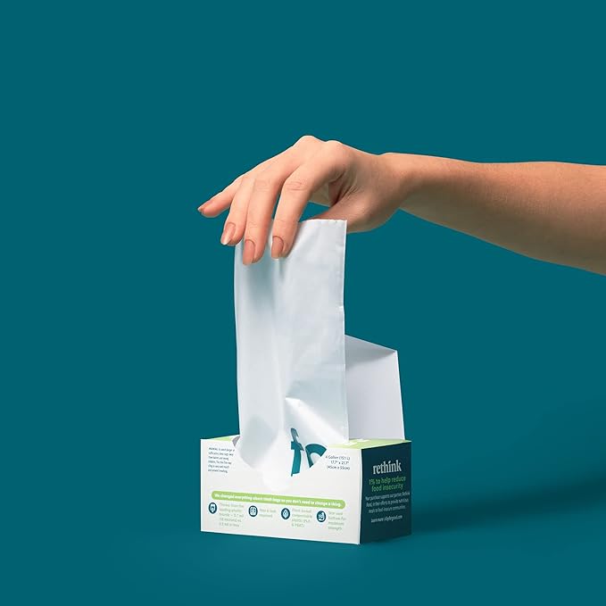 for: good Compostable 4 Gallon Small Bin Liner – Extra Strong, Tear and Leak Resistant Trash Bags, 4 Gallon | (Pack of 6)