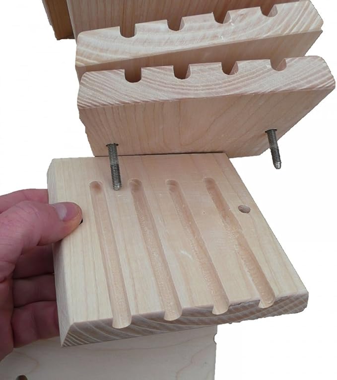 Wildlife World Interactive Wooden Bee House - Pollinator Bee Management System