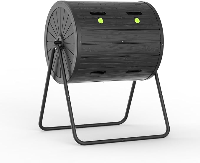 Compost Bin 43 Gallon Premium Compost Bin Outdoor for Gardeners, Featuring a Durable Composter Tumbler Outdoor & High-Efficiency Compost Machine Functionality(Black)