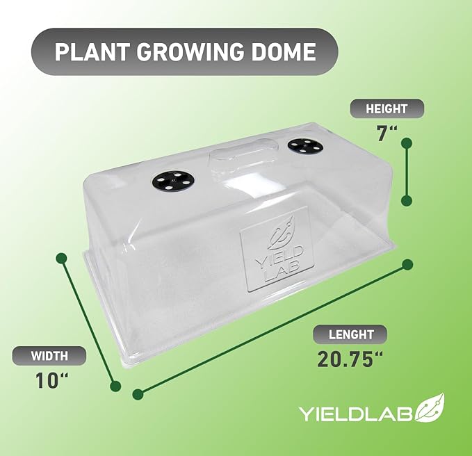 7 Inch Propagation Dome - 10 Pack Humidity Vented Domes – Plant Growing Dome for Seedling, Germination, Soil & Hydroponic Horticulture