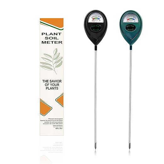 2 Packs Extended Long Probe Soil Moisture Meter, Long Probe Soil Moisture Meter for Plants, Plant Water Meter Soil Meter Moisture Sensor Hygrometer for Indoor Outdoor Plant Care, No Battery Needed