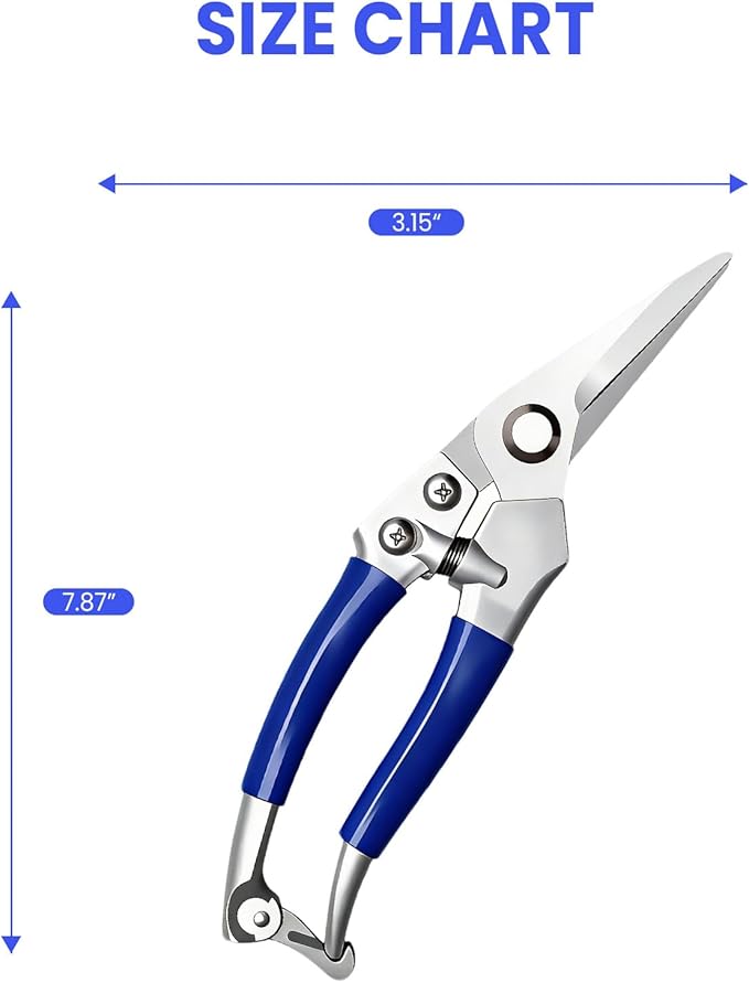 2-Pack Zinc Alloy Pruning Shears Set for Gardening | R3120 Curved & R3121 Straight Garden Shears 8x20cm | Professional Gardening Tools with Bypass Blades for Plants, Flowers & Branches