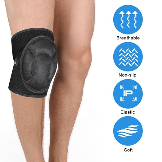 Protective Knee Pads Anti Slip Collision Avoidance Outdoor Sports Kneeling Braces High Elastic Fabric for Garden Dancing Cleaning