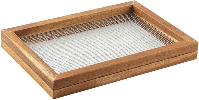 Tablecraft 11088 Herb Drying Rack, Natural, 13.75-inch Length, Acacia Wood