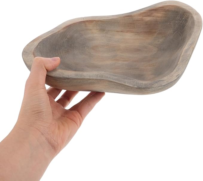 Wood Butterfly Feeder Bowl 9.84X6.69X2.36In Outdoor Birdbath Water Dish for Hummingbirds Butterflies Rustic Garden Wildlife Decor