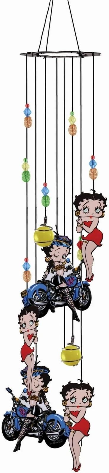 Spoontiques Metal Betty Boop Biker Wind Chime
