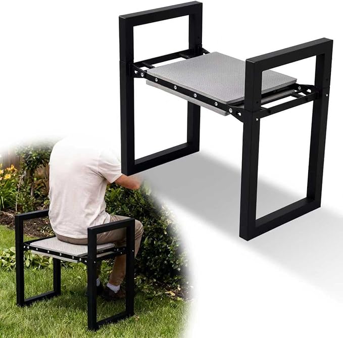 Garden Kneeler and Seat,Heavy Duty Foldable Kneeling Chair with Handle,Comfortable Wide 12" Garden Kneeling Pad, Gardening Gifts for Seniors Outdoor Planting, Camping, Fishing