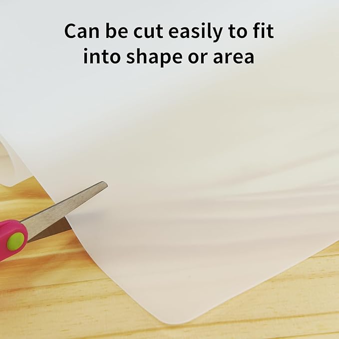 Silicone Mat for Kitchen Counter - Cuttte 23.62" x 15.75" Large Heat Resistant Mats for Countertop, Anti-slip Quartz Countertop Protector for Air Fryers Coffee Pots(White Translucent)