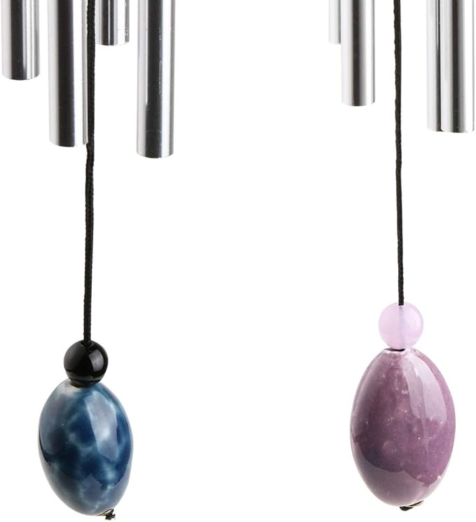Wind Chimes, Creative Design 2 Pack Beautiful Garden Chimes, Portable Metal Wind Chimes for Home Garden Decoration, Small Size