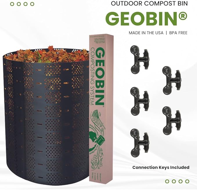 Compost Bin by GEOBIN - 246 Gallon, Expandable, Easy Assembly, Made in The USA (Green)