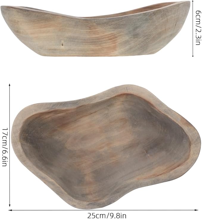 Wood Butterfly Feeder Bowl 9.84X6.69X2.36In Outdoor Birdbath Water Dish for Hummingbirds Butterflies Rustic Garden Wildlife Decor