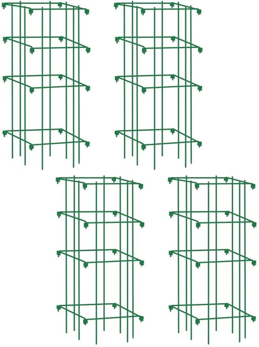 Gardener’s Supply Company Lifetime Tomato Cages | Heavy Gauge Sturdy Garden Plant Supports for Vegetables and Other Climbing Plants | No Assembly Needed - Green (Set of 4)
