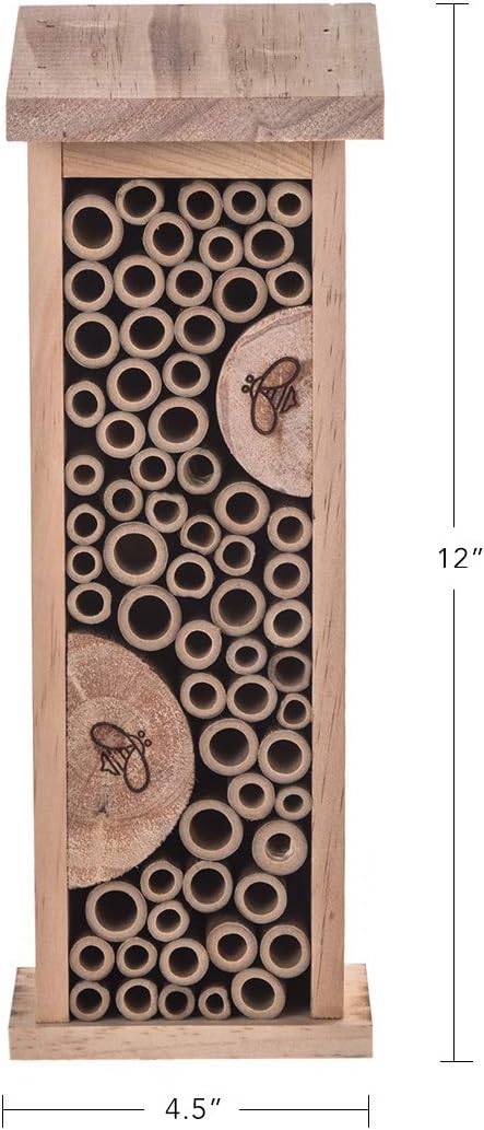 Bird House Bee Hive Wooden Insects House Hanging Bamboo Insect Hotels for Outdoor Garden Decorative