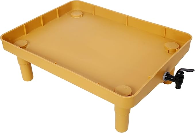 3-Layer Worm Bin with Worm Farm Kit, 65L Worm Composter Indoor & Outdoor with A Tap for Recycling Food Waste, Worm Castings, Easy Setup (Yellow+Black, 3-Layer)