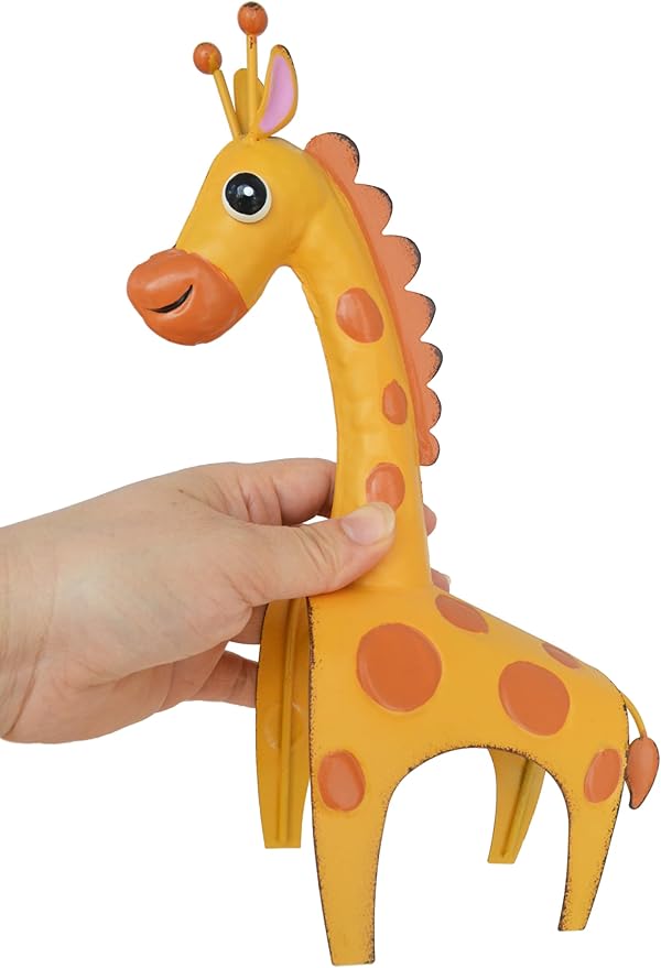 GIFTME 5 Metal Giraffe Garden Decor Outdoor Yard Decor for Patio, Flower Bed, or Indoor Shelf,Whimsical Safari-Inspired Outdoor Decor Accent