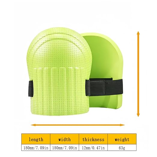 men's and women's gardening knee pads - lightweight waterproof foam knee pads and easy to install, with adjustable hook and loop strap (green)