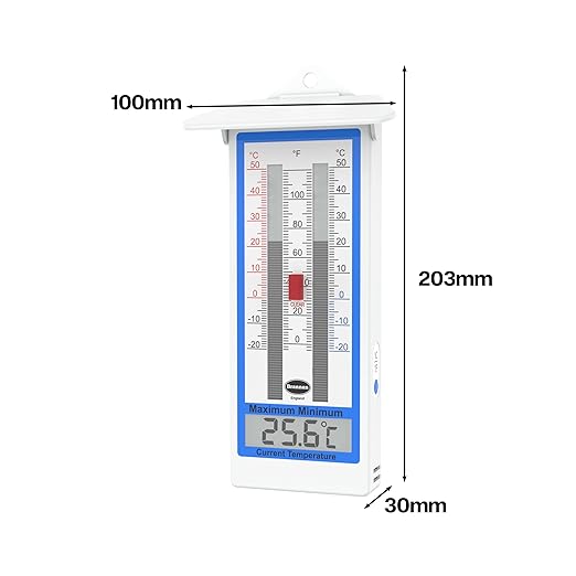 Digital Greenhouse Thermometer - Max Min Thermometer for Greenhouse or Garden Maximum and Minimum Temperatures Indoor Outdoor Greenhouse Accessories