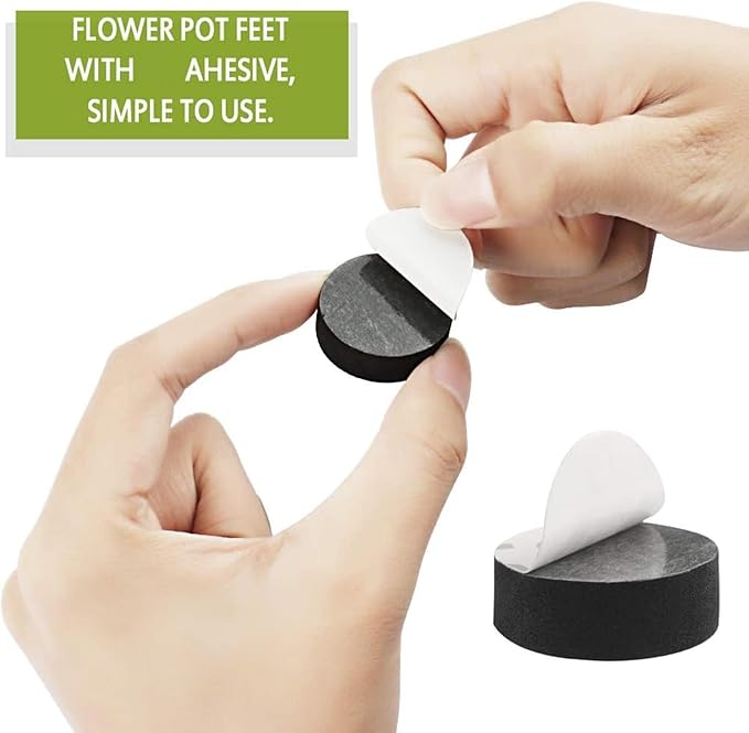50Pcs Pot Feet Risers Plant Riser Invisible Pot Feet for Indoor/Outdoor Planters Adhesive Pads, Plant Pot Feet for Outdoor Planters