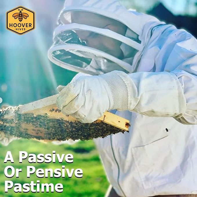 Hoover Hives: The Original Beeswax Coated Beehive Kit. Includes 2 Deep & 1 Medium Boxes with 10 Wooden Frames & Heavy Wax Coated Foundations. Easy Assembly with Predrilled Holes& Screws (Unassembled)