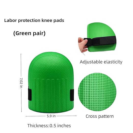 MBHKRRSGardening Knee Pads for Women and Men Lightweight Waterproof Foam Knee Pads for Gardening and Housework with Adjustable Hook'n'Loop Straps (green)