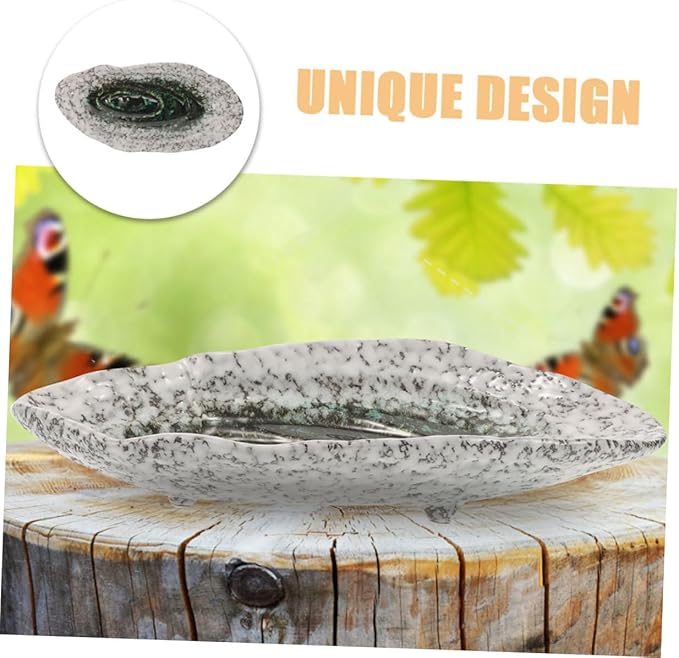 Mipcase Outdoor Butterfly Feeder Ceramic Plate Water Dish Bee Feeders for Outside Bee Decor