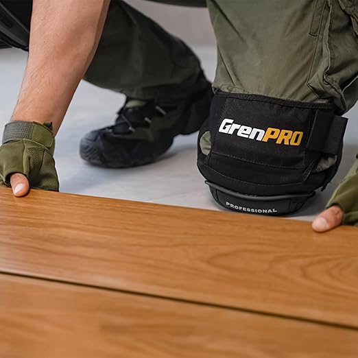 Professional Knee Pads for Work,Heavy Duty Thick Foam Knee Pads Tools, Knee Pad with Soft Gel Cushion for Construction, Work, Flooring, Gardening, Cleaning, Tiling,Black
