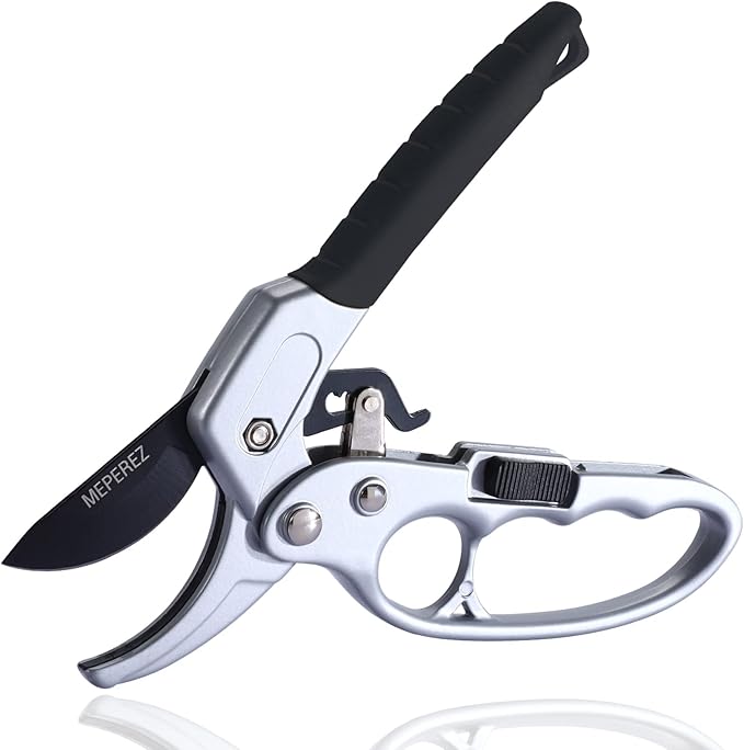 Premium Germany Pruning shears, work 3 times easier, hand pruners heady duty, cutting fresh flower, hedge, herb, live indoor plants, gardener lovers garden scissors, Arthritis weak hand snips
