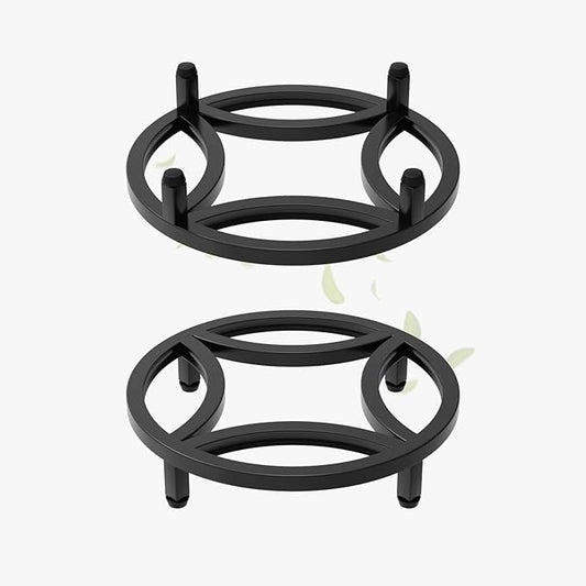 Zhongma 2 Pack 11.8" Fully Assembled Sturdy Potted Plant Stand Flower Pot Holder Heavy Duty Construction, Low Plant Stand for Home Indoor and Outdoor, Sturdy plant riser and saucer without Installation Required