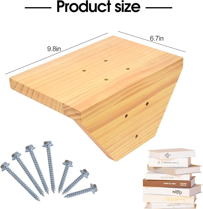 Little Library Mount – Outdoor Library Box Bracket, Mounts to Any Wood Post with Screws, No Finishing or Painting Required, for Library Box, Mailbox, Birdhouse, Squirrel Feeder, Bee & Butterfly House