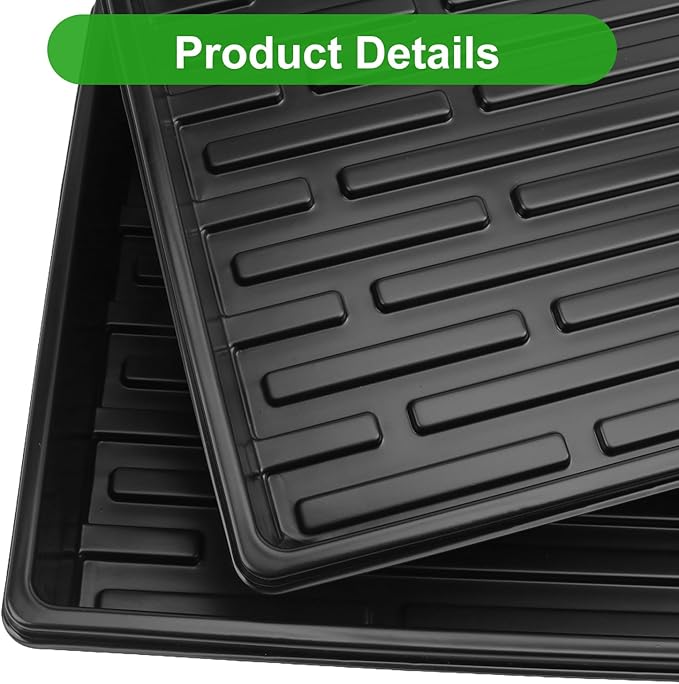 14 Pack Seed Starter Trays 15.3 x 11.4 inches Microgreens Growing Trays with Bottom for Germination, Hydroponic & Sprouting Plant Trays for Garden, Wheatgrass