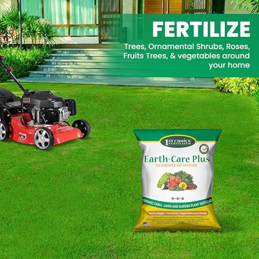 Earth-Care Plus 5-6-6 Organic Fast Acting Fertilizer for Plants - Water-Soluble Plant Food for Vegetables, Trees, and Flowers - Boost Growth for Lawns, & Gardens 4lb (1Pack)