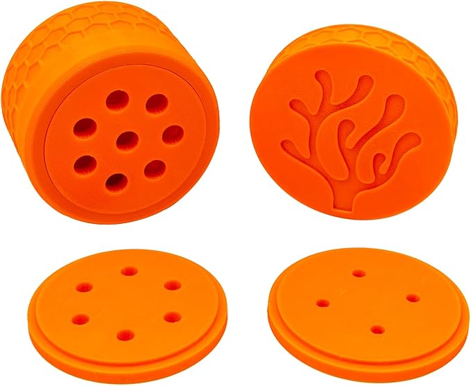 Copperband Butterfly Fish Feeder - Magnetic Aquarium Fish Feeder (Orange)
