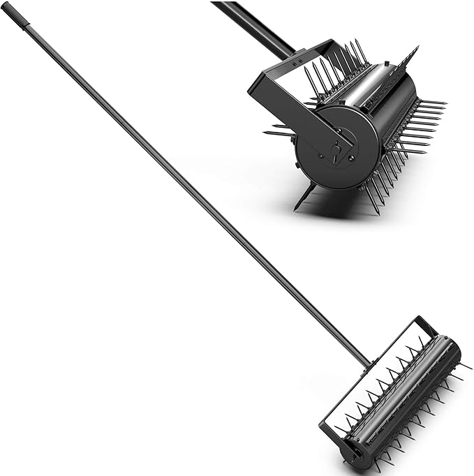 22-Inch Patented Lawn Aerator, Rolling Aerator Lawn Tool, Heavy Duty Lawn Aerator Tool, Grass Aerator & Garden Tools for Aeration & Soil Health