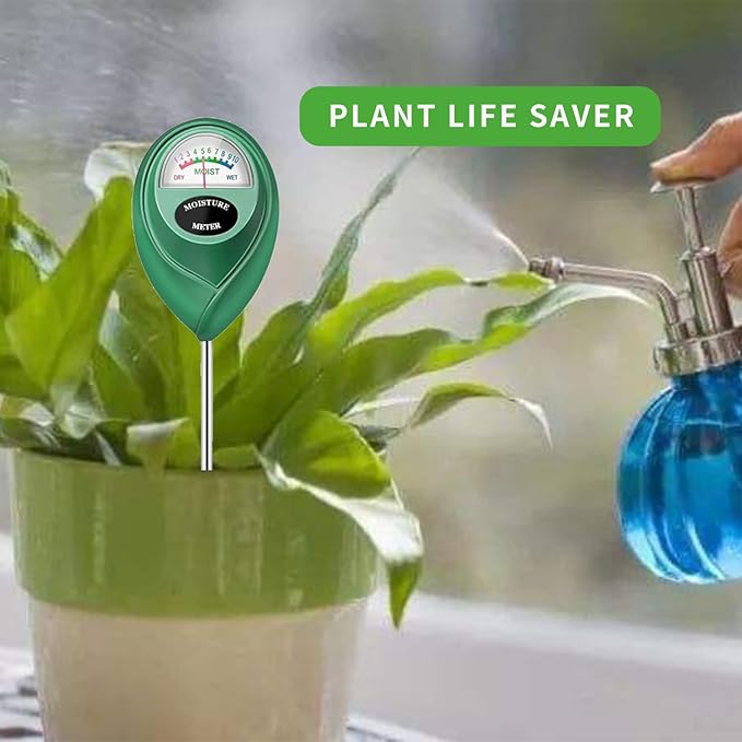Soil Moisture Meter, 2 Pack Long Probe Soil Moisture Monitor for House Plants, Soil Hygrometer Moisture Sensor for Indoor & Outdoor, Garden, Farm, Lawn Plant Care, No Battery Needed(Green)
