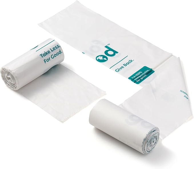 for: good Compostable 4 Gallon Small Bin Liner – Extra Strong, Tear and Leak Resistant Trash Bags, 4 Gallon | (Pack of 6)