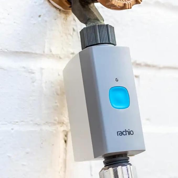 Rachio Smart Hose Timer (2 Valves + 1 WiFi Hub) – App-Controlled Outdoor Faucet Timer, Quick Install & Scheduling, Expandable System