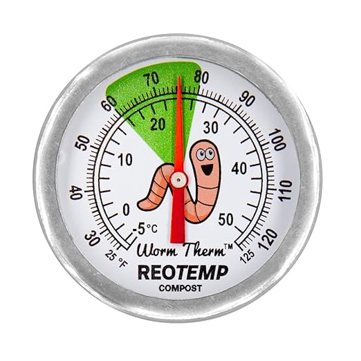 REOTEMP K83W Worm Therm Soil Thermometer with Worm Composting Digital Guide for Red Wiggler Compost Bins