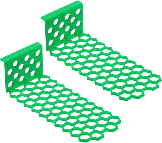 2-Pack Floating Bee Island, 18x6cm/7.09x2.36 Inch Plastic Floating Bee Watering Station for Feeding/Butterfly Bath/Outdoor Garden Decor [Green]