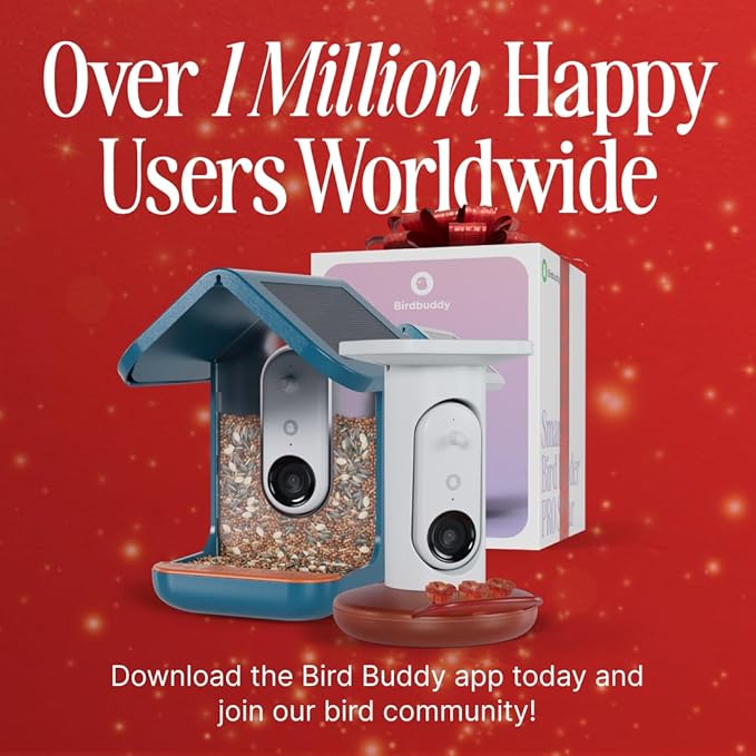 Birdbuddy Smart Non-Solar Pro Hummingbird Feeder with Camera - AI Bird Identification, 2K Video, 5MP Photos, Outdoor Hanging, Gift for Bird Watching (Pack of 2)