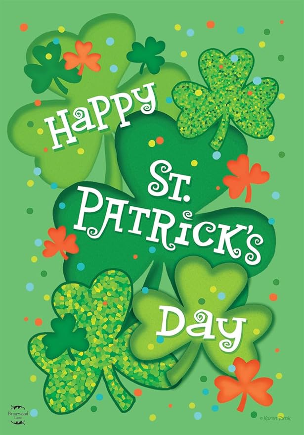 St Patrick's Day Celebration St. Patrick's Day Double Sided Garden Flag 18" x 12.5" Briarwood Lane