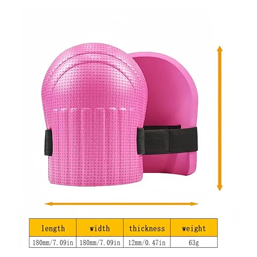Gardening Knee Pads for Women and Men - Lightweight Waterproof Foam, and Easy Fit Knee Pads for Gardening with Adjustable Hook'n'Loop Straps - Perfect Womens for Work (Pink)