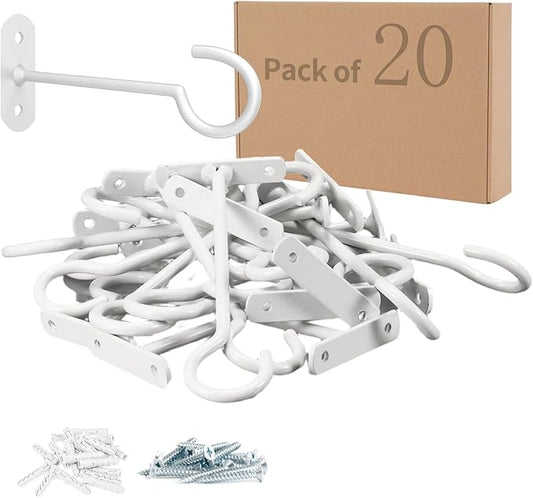 20Pcs 6in Plant Hooks,Ceiling Hooks for Hanging Plants,Decoration Wall Hook White