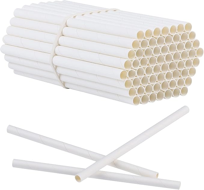 Elcoho 120 Pieces Bee Tube Refill Mason Bee Paper Inserts 6 Inches Bee Cardboard Tube Replacement Inserts Mason Bee Nesting Tubes Refills Inserts for Bee Houses and Supplies, Outdoor and Garden