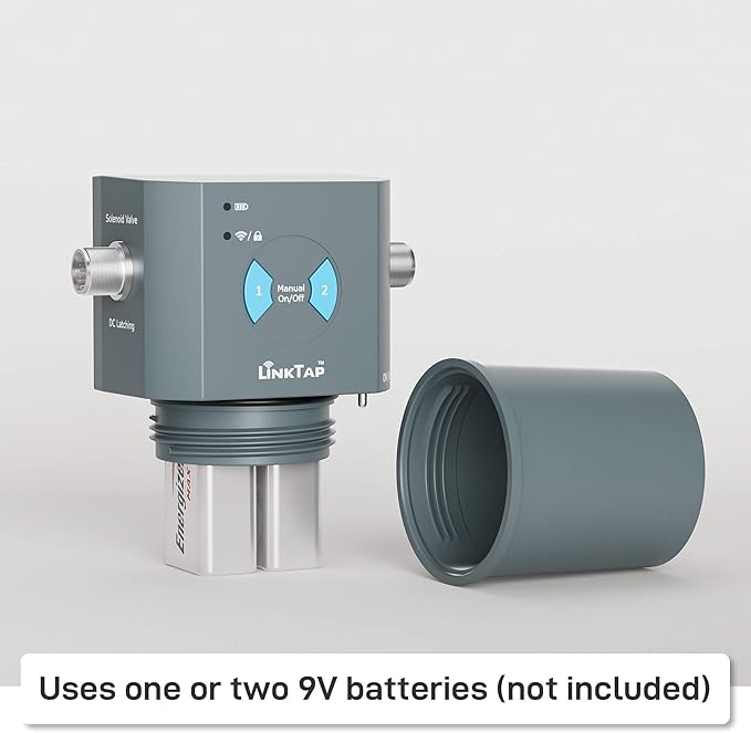 LinkTap T1 Smart Water Timer (Requires Gateway), 2-Outlet Sprinkler Timer, Ideal for Drip Irrigation, Weather Adaptive, Advanced Flow Monitoring, Better Range Than WiFi, IP66, Alexa