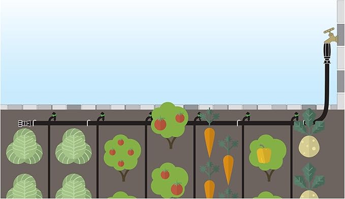 Orbit 67527 58-Piece Garden Box Drip Irrigation Soaker Watering Kit